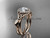Amazing Irish Wedding Ring, 14kt Rose Gold Leaf Halo Diamond Engagement Ring with a "Forever One" Moissanite center stone CT7314 Amazing Irish Wedding Ring, 14kt Rose Gold Leaf Halo Diamond Engagement Ring with a "Forever One" Moissanite center stone CT7314