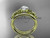 14kt yellow gold celtic trinity knot wedding ring, engagement set with a "Forever One" Moissanite center stone CT7169S
