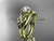 14kt yellow gold celtic trinity knot wedding ring, engagement set with a "Forever One" Moissanite center stone CT7169S