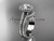 Halo Diamond Wedding Set, 14kt White Gold Contemporary Ring ADLR101S Halo Diamond Wedding Set, 14kt White Gold Contemporary Ring ADLR101S