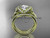 14kt yellow gold diamond unique engagement set, wedding ring, bow ring ADER155S