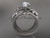 platinum diamond floral, leaf and vine wedding ring, engagement set ADLR253S