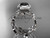 14k white gold diamond leaf and vine wedding ring, engagement ring, engagement set with a Black Diamond center stone ADLR212S 14k white gold diamond leaf and vine wedding ring, engagement ring, engagement set with a Black Diamond center stone ADLR212S