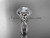 platinum diamond celtic trinity knot wedding ring, engagement ring with a "Forever One" Moissanite center stone CT7416