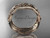Handmade Celtic Wedding Band, 14kt Rose Gold Nature Thmed Engagement Ring