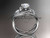 Unique platinum diamond engagement set, wedding ring with a "Forever One" Moissanite center stone ADLR320S