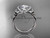 14kt white gold diamond butterfly wedding ring, engagement ring with a "Forever One" Moissanite center stone ADLR141