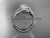 platinum diamond leaf and vine wedding ring, engagement set with a "Forever One" Moissanite center stone ADLR64S