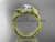 Amazing Leaf and Vine Wedding Ring Set, 14kt Yellow Gold Diamond Engagement Ring ADLR65S