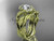 Amazing Leaf and Vine Wedding Ring Set, 14kt Yellow Gold Diamond Engagement Ring ADLR65S