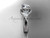 Unique platinum diamond wedding ring, engagement ring with a "Forever One" Moissanite center stone ADLR319