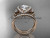 14kt rose gold diamond butterfly wedding ring, engagement set ADLR141S