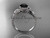 Unique platinum engagement ring with a Black Diamond center stone ADLR322
