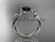 platinum diamond floral wedding ring, engagement ring with a Black Diamond center stone ADLR130