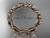 14kt rose gold diamond flower wedding ring, engagement ring, wedding band ADLR197B