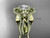 14kt yellow gold diamond leaf and vine, flower engagement ring, wedding ring, with "Forever One" Moissanite center stone and double matching band ADLR89S