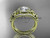 14kt yellow gold diamond floral wedding ring, engagement set ADLR131S