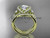 14kt yellow gold diamond unique engagement set, wedding ring ADER146S