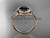 14kt rose gold diamond celtic trinity knot wedding ring, engagement ring with a Black Diamond center stone CT7201 14kt rose gold diamond celtic trinity knot wedding ring, engagement ring with a Black Diamond center stone CT7201