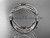 14kt white gold celtic trinity knot wedding band, engagement ring CT7350G