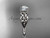 platinum celtic trinity knot wedding ring, engagement ring with a "Forever One" Moissanite center stone CT7169