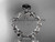 platinum diamond leaf and vine engagement ring with a Black Diamond center stone ADLR124