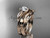14kt rose gold leaf and vine wedding ring, engagement set with a "Forever One" Moissanite center stone ADLR273S