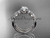 14kt white gold diamond leaf and vine wedding ring, engagement set with "Forever One" Moissanite center stone ADLR68S
