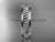 Adorable Woven Wedding Band Ring. Platinum Nautical Engagement Ring ADLR399G