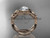 14kt rose gold diamond celtic trinity knot wedding ring, engagement ring CT7382