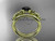 14kt yellow gold celtic trinity knot wedding ring, engagement set with a Black Diamond center stone CT7169S