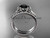 14kt white gold diamond unique engagement set, wedding ring with a Black Diamond center stone ADER154S