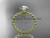 14k yellow gold diamond vine and leaf wedding ring, engagement ring with "Forever One" Moissanite center stone ADLR34