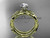 14k yellow gold diamond vine and leaf wedding ring, engagement set with a "Forever One" Moissanite center stone ADLR178S