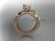 14kt rose gold diamond leaf and vine wedding ring, engagement ring ADLR329