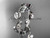 Nature Inspired Leaf and Vine Wedding Band, Platinum Diamond Ring ADLR1BA