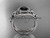 14kt white gold diamond floral wedding ring, engagement ring with a Black Diamond center stone and double matching band ADLR131S 14kt white gold diamond floral wedding ring, engagement ring with a Black Diamond center stone and double matching band ADLR131S