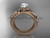 14kt rose gold diamond celtic trinity knot wedding ring, engagement ring with a "Forever One" Moissanite center stone CT7329 14kt rose gold diamond celtic trinity knot wedding ring, engagement ring with a "Forever One" Moissanite center stone CT7329