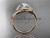 14kt rose gold diamond wedding ring, engagement ring ADLR383