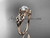14kt rose gold celtic trinity knot wedding ring, engagement ring CT7169