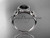 Unique platinum diamond flower wedding ring, engagement ring with a Black Diamond center stone ADLR219
