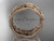 14kt rose gold celtic trinity knot wedding band, matte finish wedding band, engagement ring CT7263G