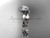 Platinum diamond leaf and vine wedding set, engagement set with a "Forever One" Moissanite center stone ADLR337