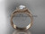 14kt rose gold  wedding ring, engagement set ADLR389S