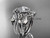 platinum celtic trinity knot engagement ring, wedding ring with double matching band CT789S
