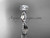 14kt white gold leaf diamond wedding ring, engagement ring ADLR385