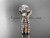 Luxury Diamond Wedding Set, 14kt Rose Gold "Forever One" Moissanite Wedding Ring ADER146S