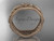14kt rose gold celtic trinity knot wedding band, matte finish wedding band, engagement ring CT7510G