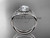 14kt white gold diamond celtic trinity knot wedding ring, engagement ring CT7390