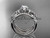 platinum celtic trinity knot engagement ring, wedding ring with a "Forever One" Moissanite center stone and double matching band CT768S